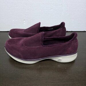 Skechers GOGA Max Go Walk Purple Suede Loafer Shoes 10